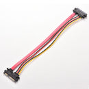 30CM Male to Female 7+15 Pin SATA Data HDD Power Combo Extend Extension Cable3c