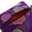 Guzheng Nail Tape Storage Bag Silk Brocade Jewelry Pouch Bag Purse Purple