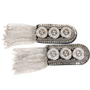 Costume Party Men's Epaulet Shoulder Boards With Button Tassel Link Chain