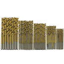 50Pcs Titanium Coated HSS High Speed Steel Drill Bit Set Tool 1/1.5/2/2.5/3mm In