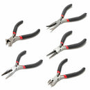 5Pcs Jewellery Mini Pliers Tools Kit Cutter Chain Round Bent Nose Beading D3N7