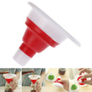 Silicone Gel Foldable Collapsible Oil Water Funnel Hopper Kitchen Cooking Too&+