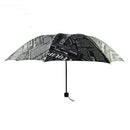 British Wind Black And White Newspaper Umbrella Folding Fashion Automatic U