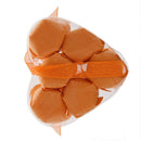6 Pcs Rose Flower Scented Bath Soap Petals Orange w Heart Shape Box