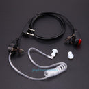Covert Acoustic Tube Earpiece PTT MIC w/ Indicator Light for Baofeng Retevis