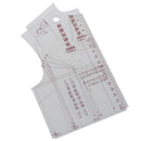 2pcs/set 1:5 Women Clothes Prototype Ruler Drawing Template Tailor Sewing T 3C