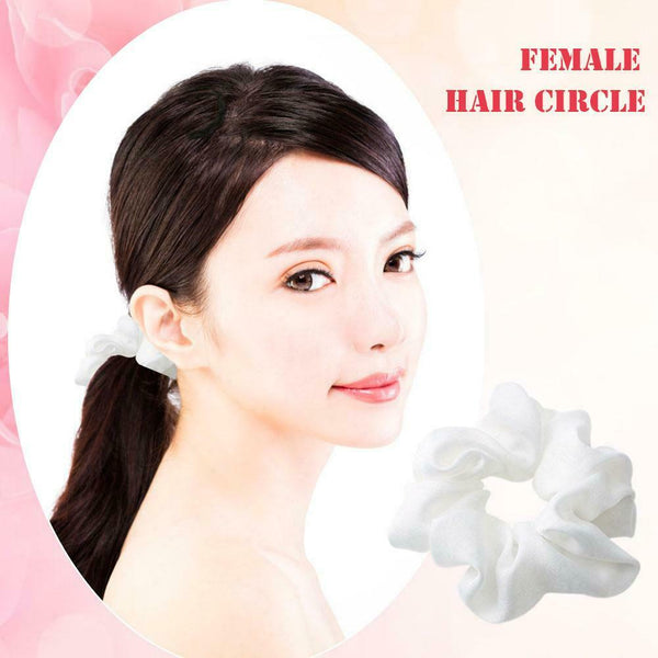 Women Hair Rings Satin Cloth Scrunchies Ponytail Holder Hairband (Style 2) A#S