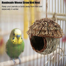 2X(Bird Nest Handmade Woven Straw Bird Cage Parrot Nesting Hanging Breeding