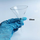 60mm Transparent Glass Powder Triangle Cone Funnel Lab Glassware Accessory Hot