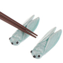 1PC Chopstick Rack Ceramic Tableware Handicraft Cicada Chopstick Hold%!