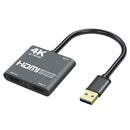 4K HDMI Video Capture Card HDMI to USB 3.0 Video Grabber with Loop Out