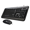 Warwolf Wired USB Keyboard & Mouse Set Plug Play for Desktop Computer Laptop