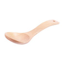 Household Kitchen Wood Round Head Rice Scoop Soup Ladle Spoon 7.5" Long M4D8