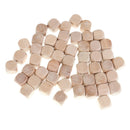 50Pcs Wooden Blank Dice 16mm Game Dice for Kids Building Blocks DIY Craft
