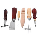 6 Pieces Leather Working Tools and Supplies Prong Punch Edge Beveler, Perfect