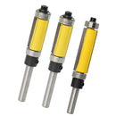 3pcs Flush Trim Router Bit Bearing Woodworking Tool, 1/4 Shank Diameter
