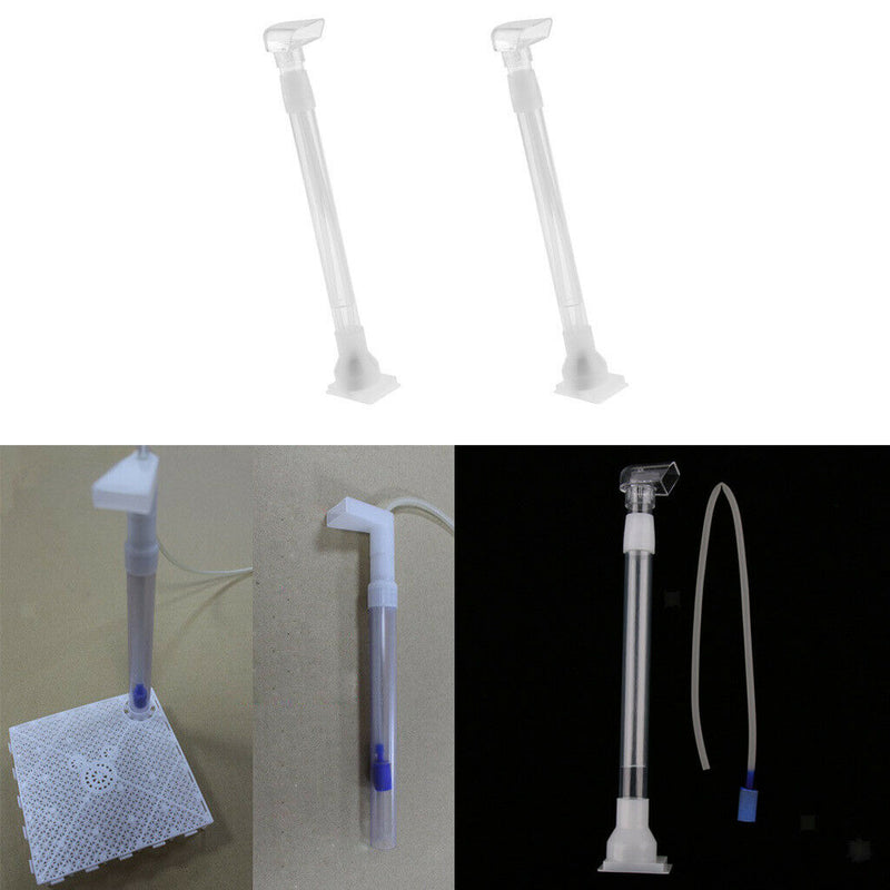 2 Pcs Aquarium Under Gravel Filter Air Line Hose Intubation Tube
