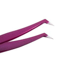 Pro Beauty Precise Straight Curved Eyebrow Eyelashes Extension Tweezers