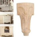 4 Pcs 15*6cm Wood Carved rose foot Frame Decor Furniture Table Craft Unpain