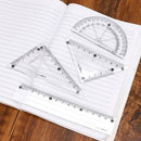Students Drawing School Supplies Set Square Triangle Ruler Protractor Ruler Suit