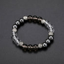 color mixing 8cm excellent jewelry black matte agate energy stone braceletA 3CAU