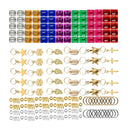 140 Pieces Dreadlock Jewelry Aluminum Dreadlocks Beads Metal Hair Cuffs Hair