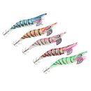 5Pcs Fishing Lures Squid Jig Hooks Wood Shrimp Artificial Lures Glow Bait