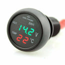 Car Cigarette Lighter Socket Adapter 3-in-1 Voltmeter+Temp Meter+USB Charger l-