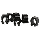 6x Durable Black Plastic Cue Clips Round Replacement Cue Clips For Cue Rack