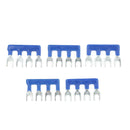 5Pcs TB-1504 25A 4 Postions Pre Insulated Terminal Barrier Strip Blue SE3C