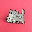 Lovely Cat Badge Cartoon Animal Lapel Enamel Brooch Jackets Jewelry Gift