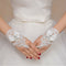 Short Lace Floral Rhinestone Bowknot Fingerless Wedding Party Bridal Gloves T Kw