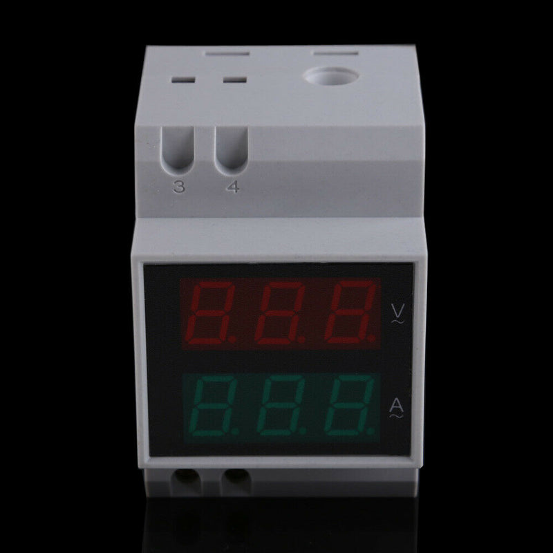 Digital AC80-300V 0-100A LED Dual Display Panel Voltage Amp Meter Red Green