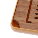 Chinese Gongfu Drainage Tea Table Serving Tray Family Use Bamboo 23x11cm