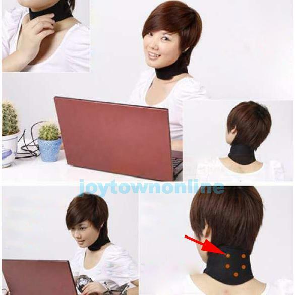 Magnetic Therapy Neck  Spontaneous Heating Headache Belt Neck Massager Collar ~