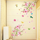 wall stickers graceful peach blossom wall stickers romantic living room decor FT
