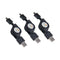Lot 5 times Micro-USB retractable synchronous load cable black D5N1
