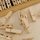 100x Mini Wooden Pegs Clothes Pins For Crafting Cardmade Tackle 25x3MM Tool L1L4