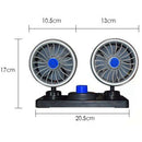12V 360 Degree All-Round Adjustable Car Auto Air Cooling Dual Head Fan Low