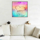 The Sandy beach heart-shaped 5d diy diamond painting cross stitch of diamon J2X3