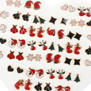 36 Pairs/box Christmas cute cartoon earings kids girls gifts ME