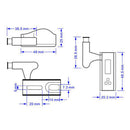 4pcs Clamp Onto Hinge Cabinet Light LED Night