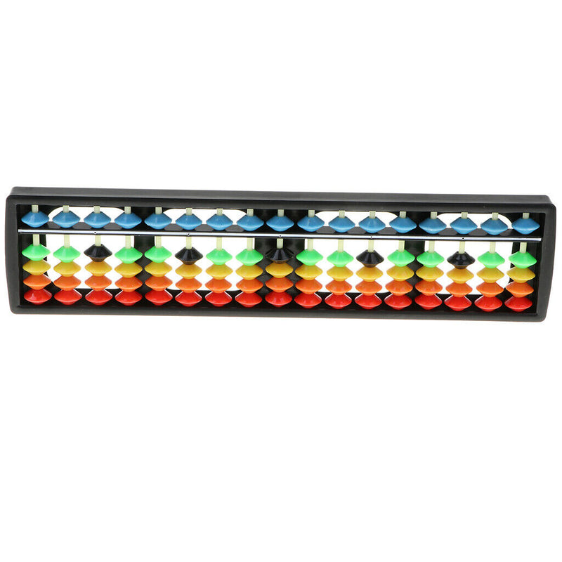 Plastic 17 Digits 5 Colors Beads Arithmetic Learning & Teaching Tool Abacus