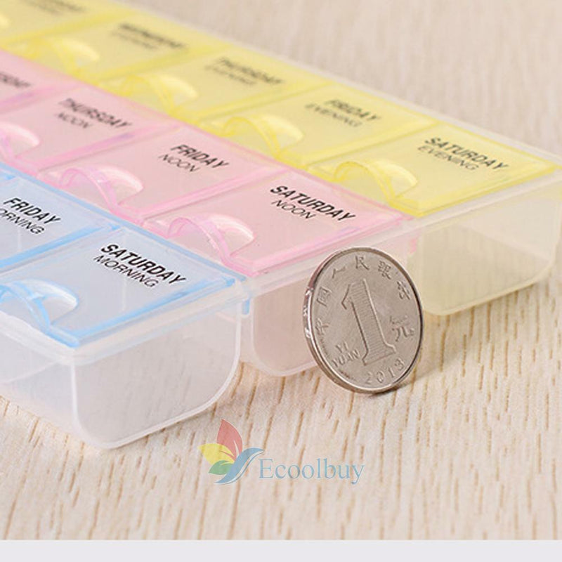 7 days Pill Box Boxes Medicine Tablet Box Case Container Storage Holder Weekly A