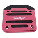 3 Pcs Black Red Metal Plastic Nonslip Pedal Cover Set for Car