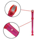 8 Holes Soprano Descant Recorder with Cleaning Rod Musical Instrument Red