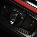 Carbon Fiber Headlight Switch Buttons Decorative Frame Cover Trim Dashboard