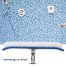 18 Inch Outdoor Pool Wall Brush Swimming Pool Cleaning Tool Aluminum Handle