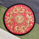 Chinese Classic Silk Embroidered Round Cup Mat Pad Coasters R Beverage E1R3 U7Q2