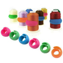Huggers Thread Spool Wrappers Pack 12 Mixed colours Wrap Around Thread New RJU